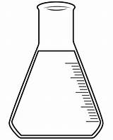 Beaker Erlenmeyer Flask Drawing Science Clipart Clip Chemistry Equipment Graduated Cylinder Lab Outline Drawings Cartoon Chemical Empty Cliparts Bubbling Template sketch template