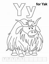 Yak Coloring Letter Pages Clipart Practice Handwriting Alphabet Kids Preschool Worksheets Color Printable Bestcoloringpages Actual Link Just Print Letters Animal sketch template