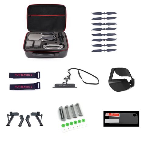drone accessories kit  dji mavic  prozoom bag propeller cover film controllermagic tape