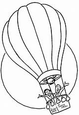 Coloring Pages Air Balloon Hot Kids Printable sketch template