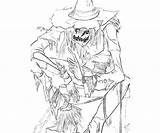 Scarecrow Arkham Coloringhome sketch template