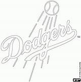 Dodgers Coloring Pages Mlb Baseball Angeles Los La Logos Choose Board sketch template