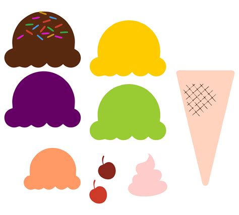 printable ice cream template