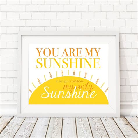 sunshine   sunshine print nursery art