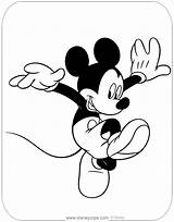 Mickey Coloring Mouse Pages Jumping Disneyclips Misc Down sketch template