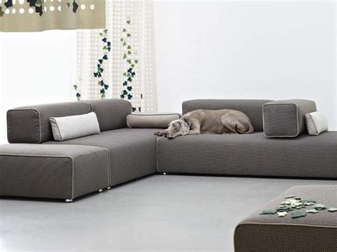 sectional fabric sofa ponton  leolux design braun maniatis kirn design