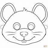 Coloring Mask Mouse Pages Mice Animal Masks Printable Supercoloring Kids Templates sketch template