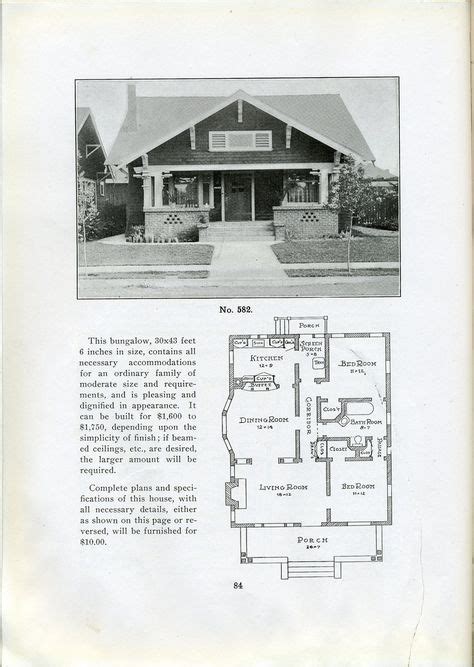 p bungalow floor plans vintage house plans architectural prints