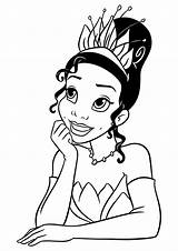 Tiana Princesses Dreamy Colorings sketch template
