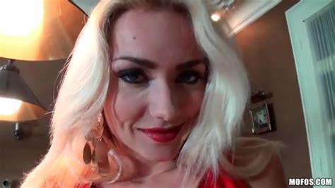 Red Lipstick And Red Dress On Sexy Blonde Girl Alpha Porno
