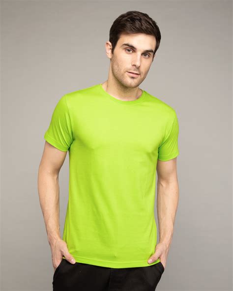 buy neon green plain  sleeve  shirt  men  india  bewakoofcom