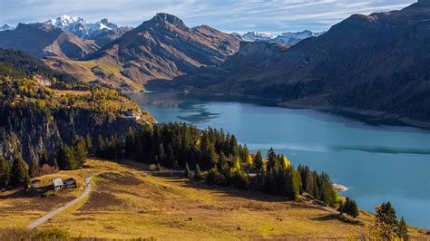 fonds decran  france montagnes lac photographie de paysage le monal arbres nature