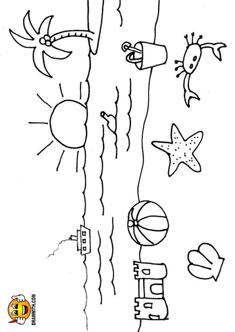beach  toys coloring page  kids  includes  color