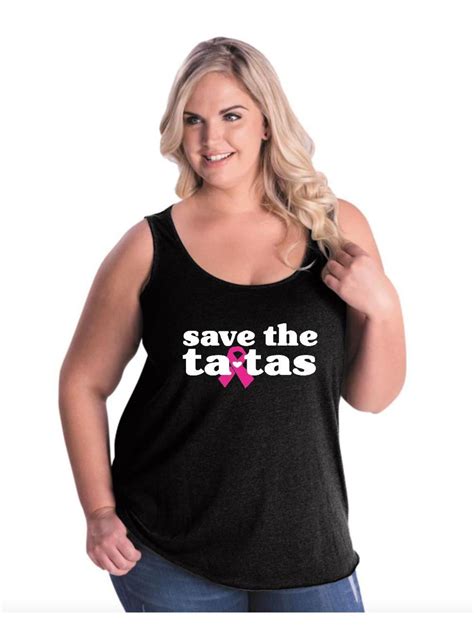iwpf womens and womens plus size save the tatas cancer awareness