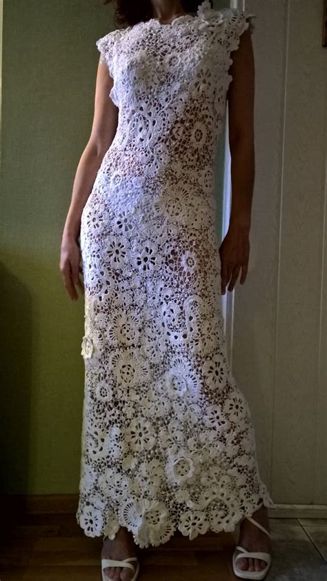Crochet Wedding Dress Irish Lace Irish Lace Dress White Etsy
