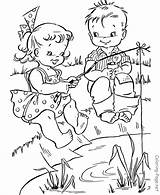 Coloring Pages Piggy Miss Kids Library Clipart Fishing sketch template