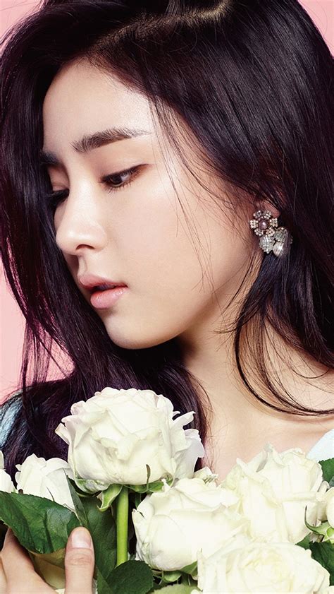 hi26 girl korean kpop saekyung flower wallpaper