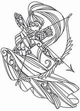 Artemis Goddess Archer Deusa Lua Urbanthreads Tatoo sketch template