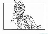 Cadence Pony Little Pages Coloring Getcolorings Princess sketch template