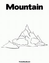 Coloring Pages Mountain Clipart Mountains Color Popular Library Comments Coloringhome sketch template