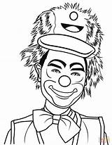 Coloring Clown Pages Printable Smiling Supercoloring Puzzle sketch template