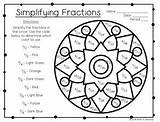 Fractions Simplifying Fraction 5th Colouring Reducing Demand 4th 6th Multiplication Teacherspayteachers Ks2 sketch template