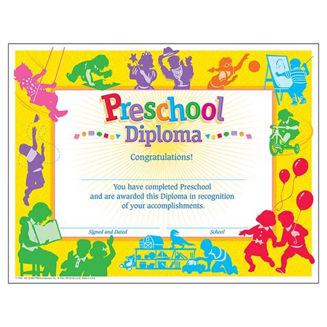 preschool graduation certificate  photo  preschool certificate