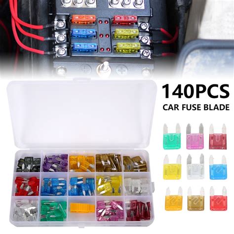 odomy  pcs auto mini  profile blade fuse assortment kit box   amp car fuse kit