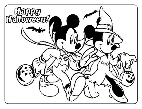 mickey  minnie happy halloween coloring pages coloring pages