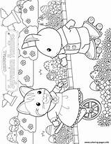 Sylvanian Families Coloring Pages Calico Critters Easter Printable Familys Kleurplaten Fun Color Cat Kids Print Family Kleurplaat Critter Board Colouring sketch template