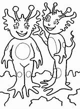 Alien Aliens Coloring Pages Printable Click sketch template