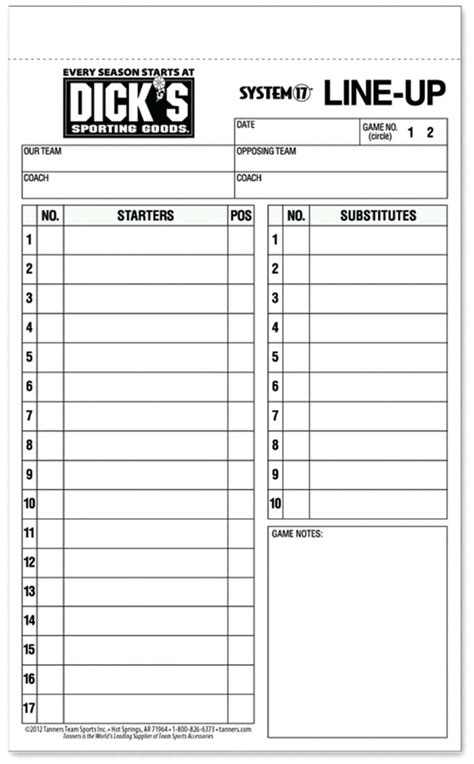 softball lineup card template cumedorg