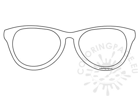 sunglasses template coloring page
