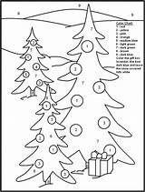 Christmas Number Color Pages Coloring Numbers Printable Kids Tree Merry Sheets Games Activity Adults Trees Colors Cool Spain Activities Printables sketch template
