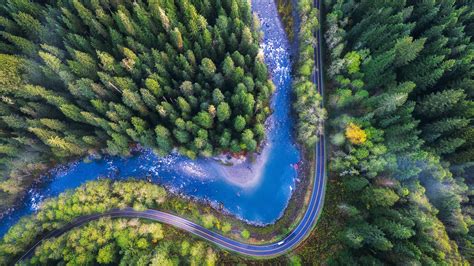 mountain loop highway drone view  wallpapers hd wallpapers id