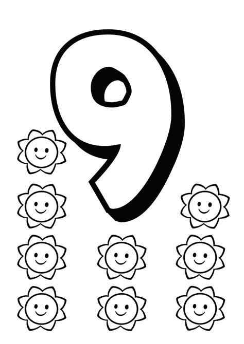 coloring pages  toddlers numbers printable templates