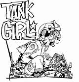 Tank Girl Deviantart Lineart Complete sketch template