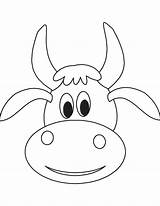 Cow Face Coloring Cute Head Pages Printable Color Print Kids Getcolorings Colori Bestcoloringpages sketch template