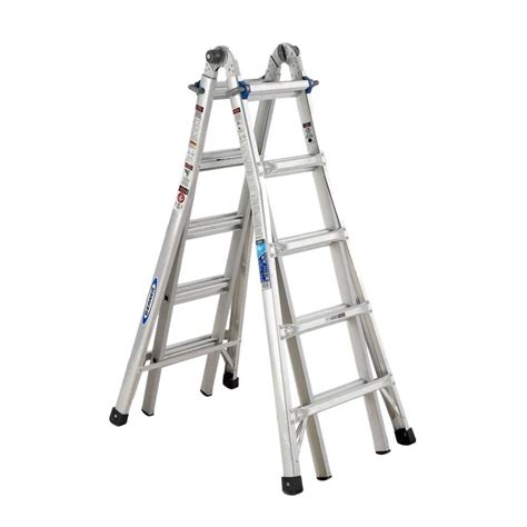 werner  ft reach aluminum telescoping multi position ladder
