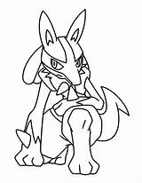 Pokemon Coloring Pages Lucario sketch template