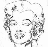 Monroe Marilyn Coloring Pages Getcolorings Color sketch template