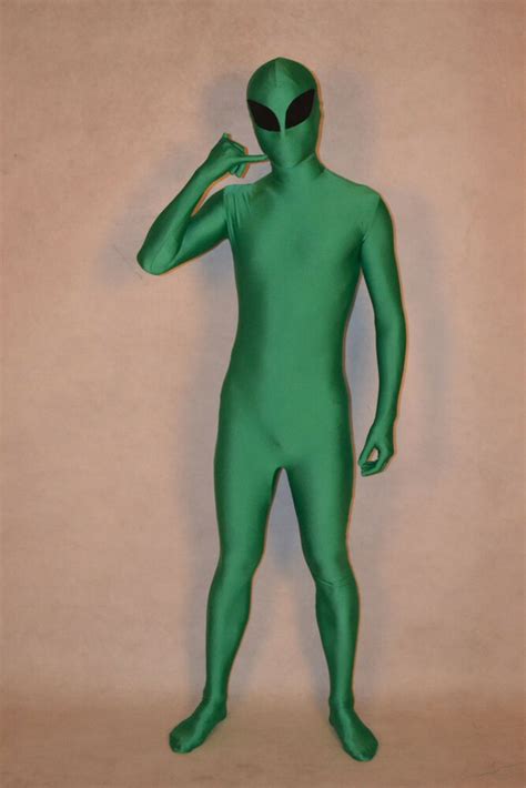 nwt alien lycra spandex bodysuit zentai costume with black eyes s xxl ebay