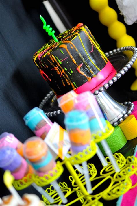 kara s party ideas neon glow in the dark teen birthday