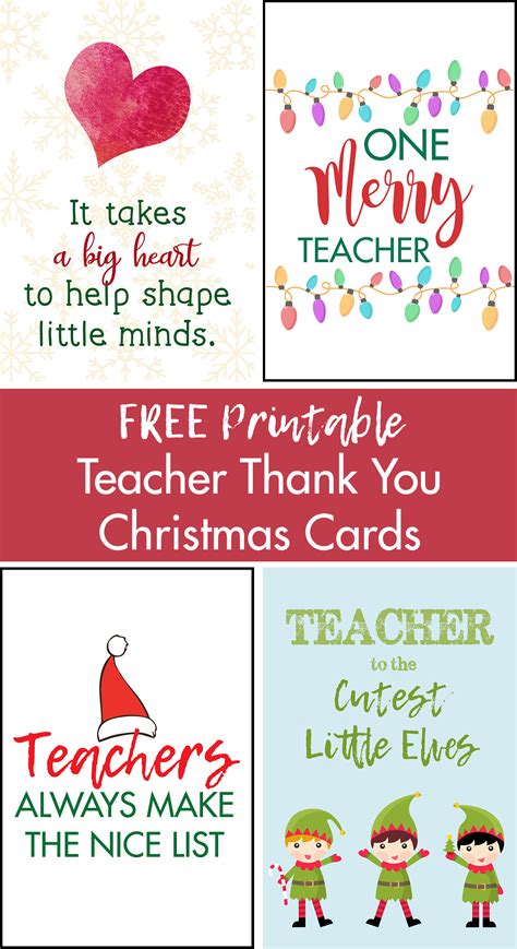 teacher   cards printable