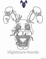 Fnaf Coloring Bonnie Pages Nightmare Printable Fred Bear Spring Colouring Book Print Info sketch template