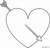 Coloring Pages Hearts Heart Simple sketch template