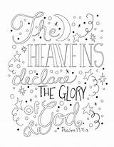 Heavens Declare Gods Church sketch template