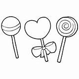 Coloring Sweets Candy Pages Lollypops Surfnetkids Next sketch template