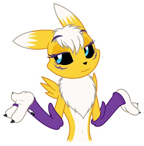 Renamon Shrug By Zutheskunk Renamon Know Your Meme