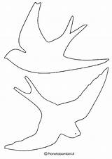 Rondini Sagome Stampare Ritagliare Pianetabambini Disegno Sagoma Uccello Grandi Singolarmente sketch template